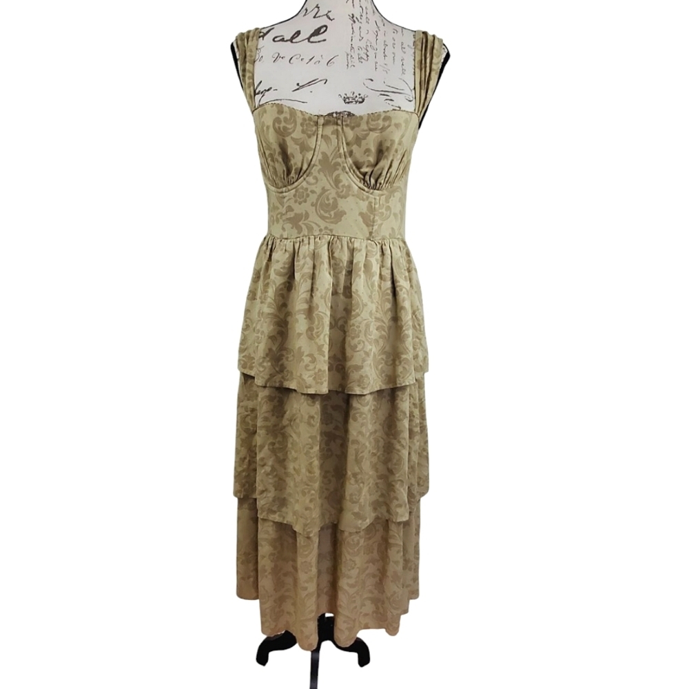 WeWoreWhat Tiered Corset Midi Dress Size 6